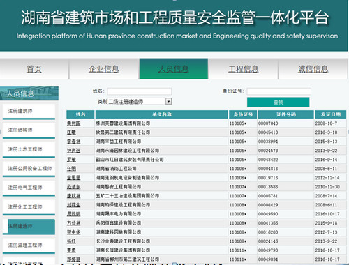 企業(yè)查詢本公司的二級(jí)建造師信息