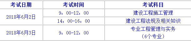 北京二建考試時間