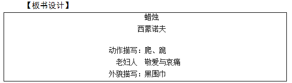 2018上半年初中語(yǔ)文教師資格證面試真題及答案：《蠟燭》板書(shū)設(shè)計(jì)