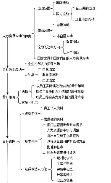 第二章思維導(dǎo)圖：人力資源流動(dòng)管理